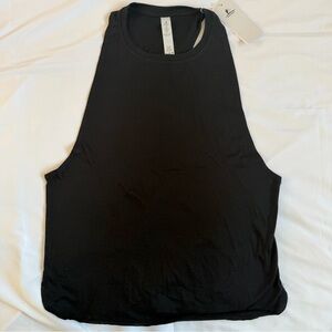 NWT Icyzone Black High Neck Racerback Training Tank Top Muscle Gym Shirt Med